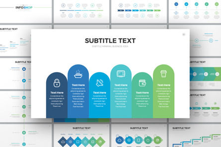 Business Infographic PowerPoint Presentation Template, Modello PowerPoint, 09870, Lavoro — PoweredTemplate.com