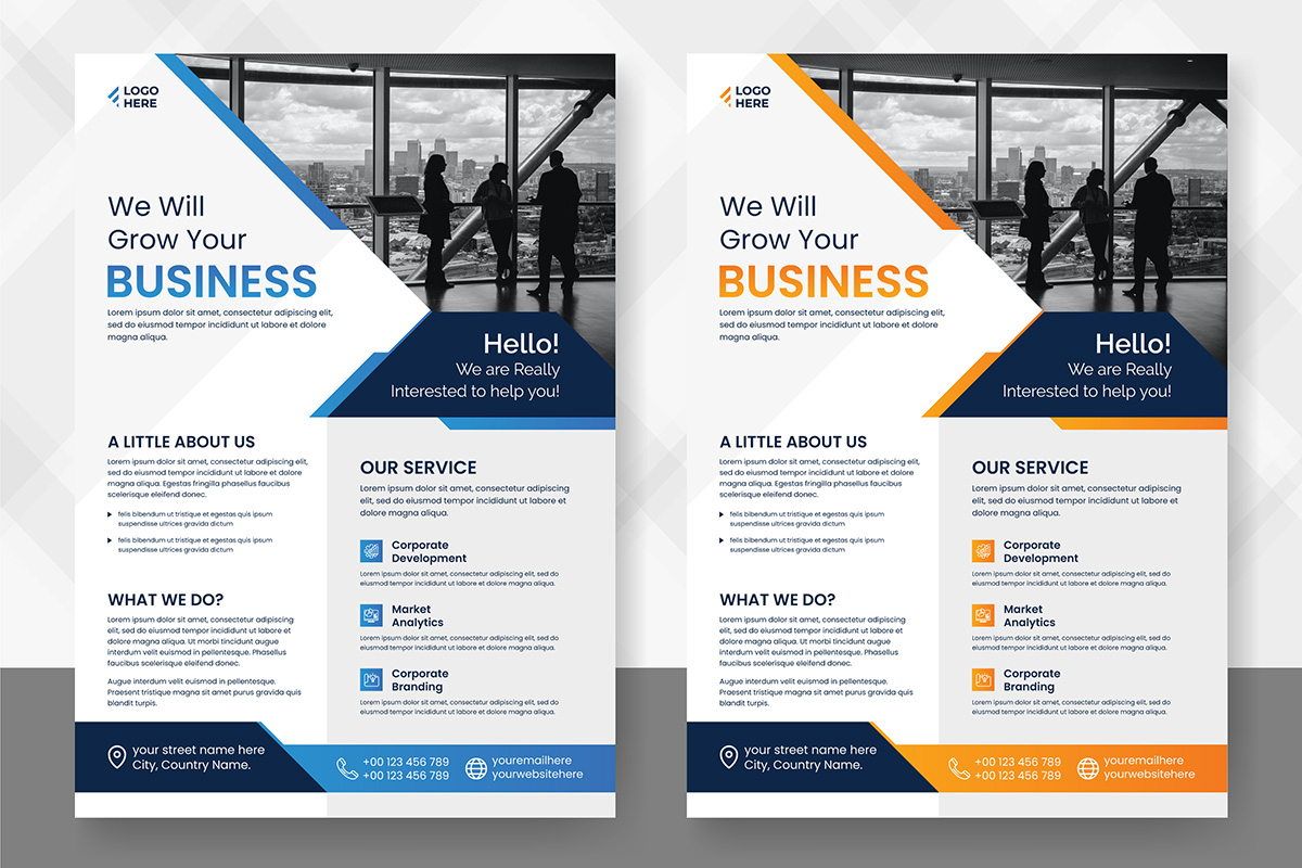 Corporate Business Flyer Or Company Flyer Template Design Flyer 