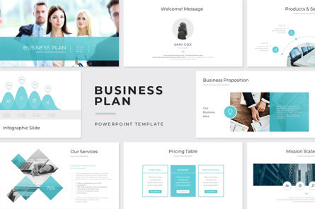 Business Plan Google Slide Template, Google Slides Theme, 09878, Business — PoweredTemplate.com