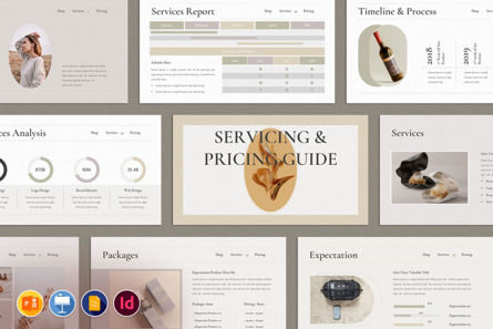 Servicing and Pricing Guide Presentation Template, PowerPoint Template, 09891, Business — PoweredTemplate.com