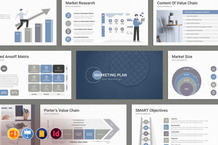 Marketing Plan PowerPoint Presentation Template, 09895, Business — PoweredTemplate.com