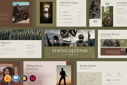 Thesis Defense Presentation Template, Modello PowerPoint, 09900, Lavoro — PoweredTemplate.com