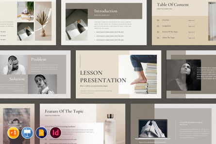 Lesson Presentation Template, PowerPoint模板, 09903, 商业 — PoweredTemplate.com