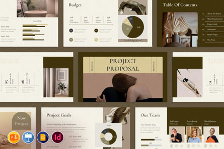 Project Proposal Presentation Template, PowerPoint-Vorlage, 09908, Business — PoweredTemplate.com