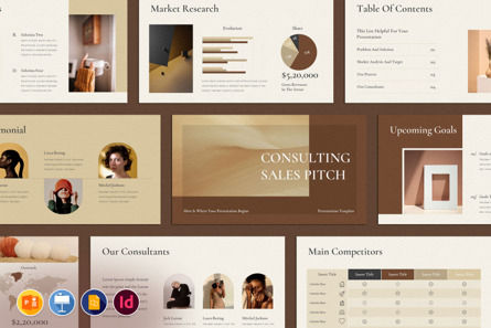 Consulting Sales Pitch Presentation Template, PowerPoint-sjabloon, 09910, Bedrijf — PoweredTemplate.com