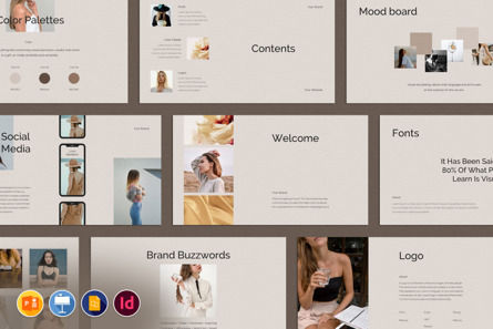 Brand Guidelines Presentation Template, PowerPoint模板, 09917, 商业 — PoweredTemplate.com