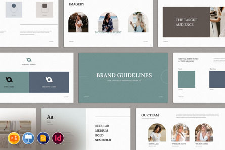 Brand Guidelines Template, PowerPoint-Vorlage, 09923, Business — PoweredTemplate.com