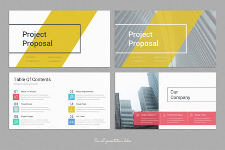 Project Proposal Presentation Template, Dia 2, 09929, Bedrijf — PoweredTemplate.com