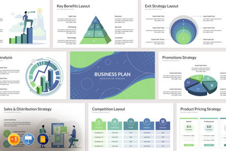 Business Plan PowerPoint Presentation Template, 09933, ビジネス — PoweredTemplate.com