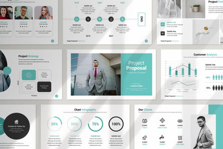 Project Proposal PowerPoint Template, Modello PowerPoint, 09944, Lavoro — PoweredTemplate.com