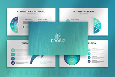 Probiz Business Powerpoint Presentation Template, PowerPoint模板, 09947, 商业 — PoweredTemplate.com