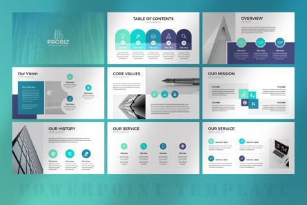 Probiz Business Powerpoint Presentation Template, Slide 2, 09947, Bisnis — PoweredTemplate.com