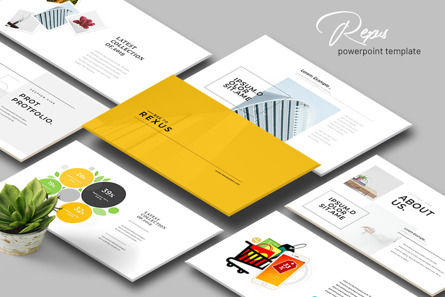 Rexus Presentation Template, PowerPoint-sjabloon, 09961, Business Concepten — PoweredTemplate.com