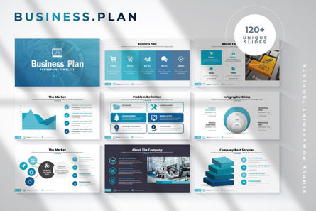 Business Plan Presentation Template, 09963, Business — PoweredTemplate.com