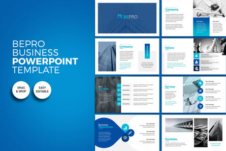 Bepro - Business PowerPoint Presentation Template, 파워 포인트 템플릿, 09965, 비즈니스 — PoweredTemplate.com