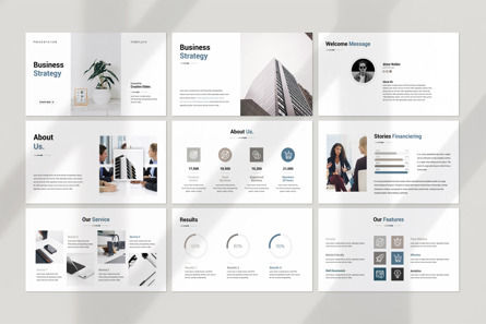 Business Strategy PowerPoint Template, Diapositiva 5, 09968, Negocios — PoweredTemplate.com