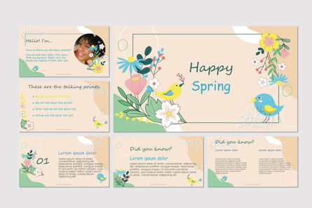 Happy Spring Presentation Template, 09970, Holiday/Special Occasion — PoweredTemplate.com