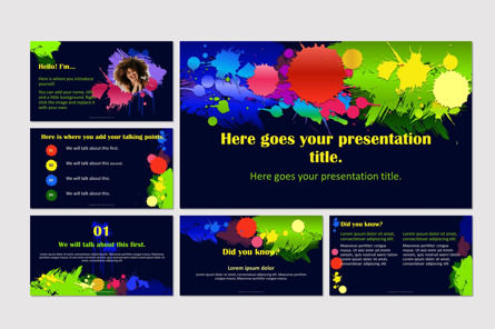 Colored Blobs Abstract Presentation Template, 09973, 抽象/纹理 — PoweredTemplate.com