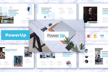 PowerUp - Technology PowerPoint Presentation Template, Theme Google Slides, 09975, Sciences / Technologie — PoweredTemplate.com