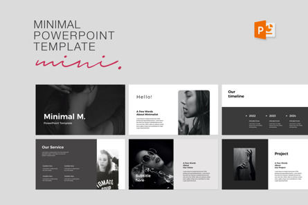 Minimalist PowerPoint Template, PowerPoint-Vorlage, 09992, Business Modelle — PoweredTemplate.com