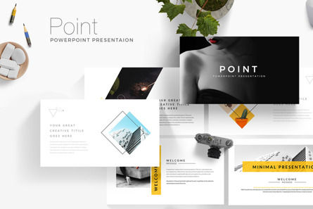 Point Minimal PowerPoint Template, 파워 포인트 템플릿, 09993, 비즈니스 — PoweredTemplate.com