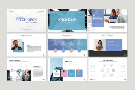 Business Pitch Deck PowerPoint Template, 슬라이드 2, 10000, 비즈니스 — PoweredTemplate.com