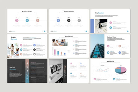 Business Pitch Deck PowerPoint Template, スライド 3, 10000, ビジネス — PoweredTemplate.com