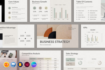 Business Strategy Presentation Template, 10005, Business — PoweredTemplate.com