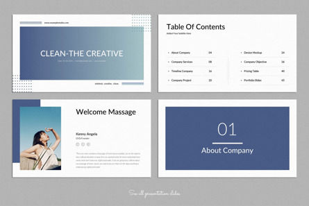 Clean Creative Minimal Presentation Template, Slide 2, 10011, Business — PoweredTemplate.com