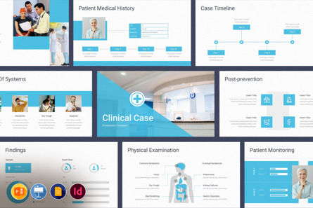 Clinical Case Medical Presentation Template, Modello PowerPoint, 10012, Lavoro — PoweredTemplate.com