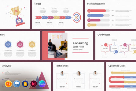 Consulting Sales Pitch Presentation Template, PowerPoint Template, 10013, Business — PoweredTemplate.com