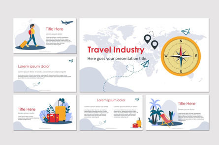 Travel Industry Presentation Template, 10034, Careers/Industry — PoweredTemplate.com