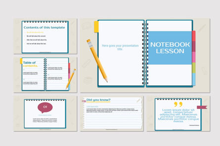 Notebook Lesson, 10036, Education & Training — PoweredTemplate.com