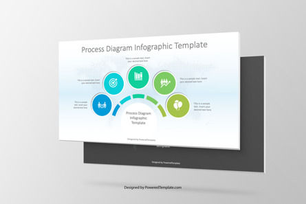 Process Diagram Infographic Template, 10044, Infografías — PoweredTemplate.com