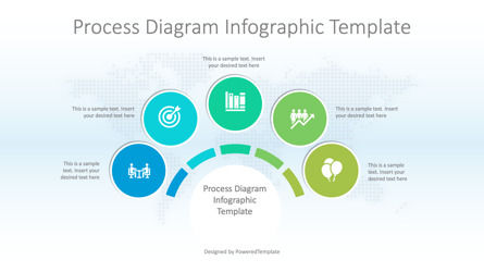 Process Diagram Infographic Template, Folie 2, 10044, Infografiken — PoweredTemplate.com