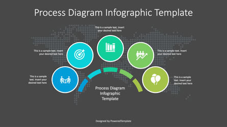 Process Diagram Infographic Template, Deslizar 3, 10044, Infográficos — PoweredTemplate.com