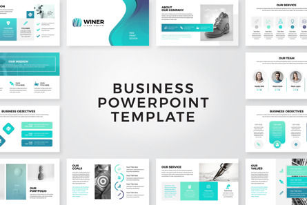 Winer-Business PowerPoint Presentation Template, 10071, Business — PoweredTemplate.com