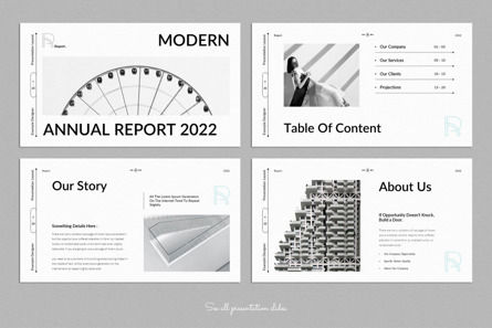 Modern Annual Report Presentation Template, Deslizar 2, 10082, Negócios — PoweredTemplate.com
