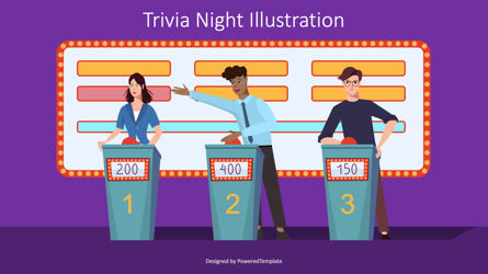 Trivia Night Presentation Slide, 幻灯片 2, 10089, Art & Entertainment — PoweredTemplate.com