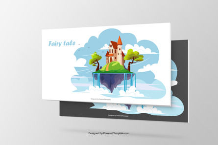 Air Castle Fairytale Presentation Slide, 10090, Art & Entertainment — PoweredTemplate.com