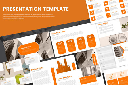 Project Plan Company Profile Multipurpose Business PowerPoint Presentation Template, PowerPoint Template, 10094, Business Models — PoweredTemplate.com