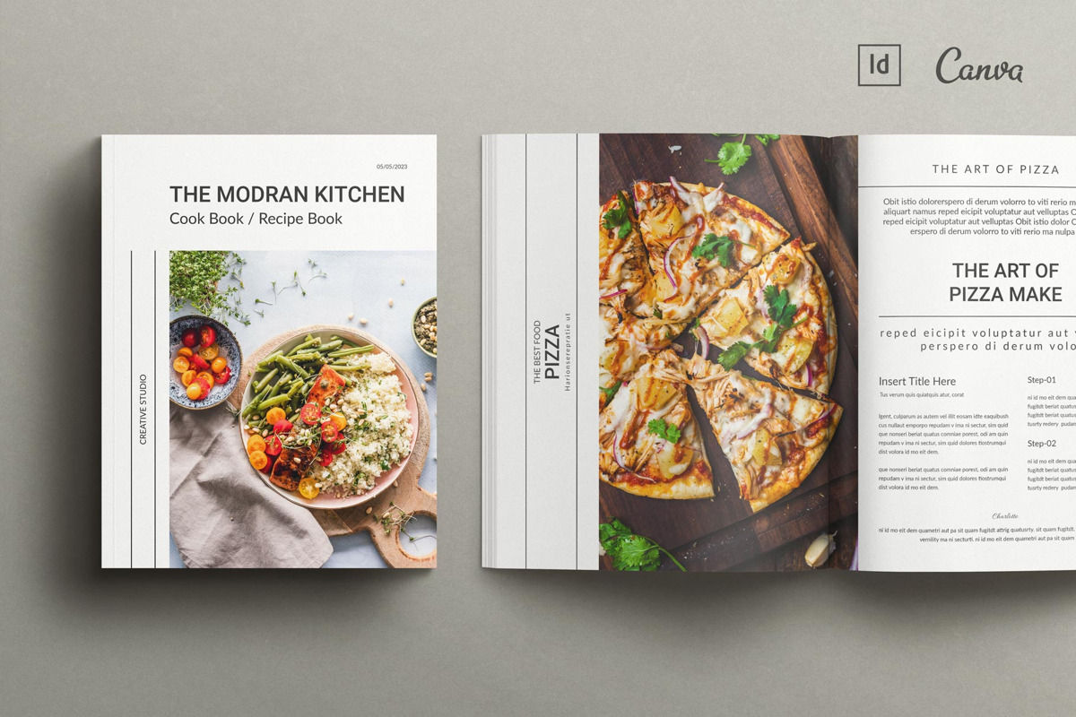 modern recipe book design