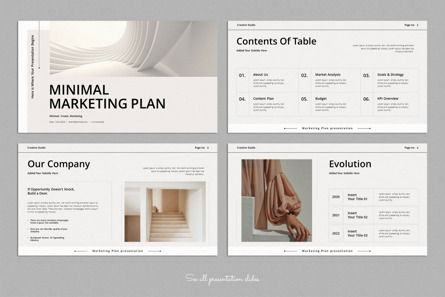Minimal Marketing Plan Presentation Template, Slide 2, 10098, Business — PoweredTemplate.com