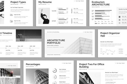 Architecture Portfolio Presentation Template, Slide 8, 10099, Business — PoweredTemplate.com