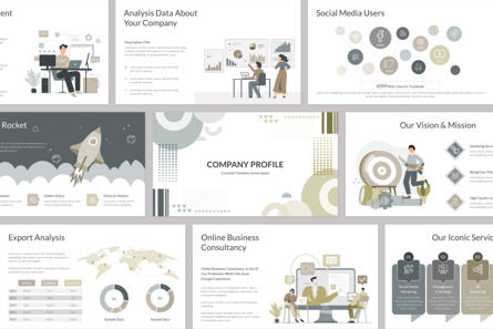 Company Profile Google Slides Presentation Template, 10115, Business — PoweredTemplate.com