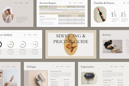 Servicing and Pricing Guide Keynote Presentation Template, Keynote Template, 10131, Business — PoweredTemplate.com