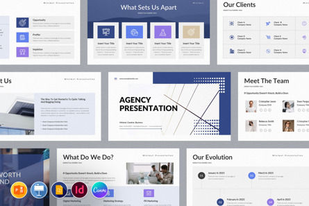 Agency Presentation Template, Modele PowerPoint, 10156, Business — PoweredTemplate.com