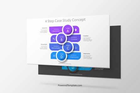 4 Step Case Study Concept, 10176, Business Models — PoweredTemplate.com