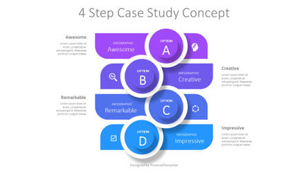4 Step Case Study Concept, Slide 2, 10176, Business Models — PoweredTemplate.com