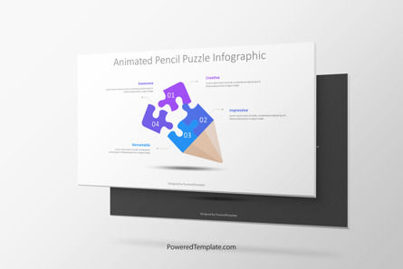 Animated Pencil Puzzle Infographic, Gratis Google Presentaties-thema, 10177, Educatieve Grafieken en Diagrammen — PoweredTemplate.com